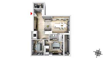 Apartament 3 camere Floresti Columna Residence